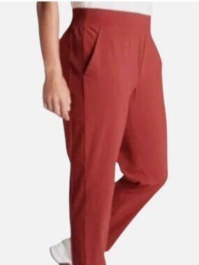 Elevated Athleisure Travel-chic Athleta Brooklyn Ankle Pants Burnt Orange Sz 16